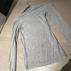 Light Grey Mock Neck Top